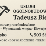 Usługi Ogólnobudowlane Tadeusz Bieryt Usługi Ogólnobudowlane Tadeusz Bieryt