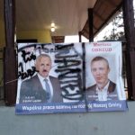 Obidza – poniszczone banery wyborcze