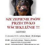 Szczepienie psów w Jazowsku i Kadczy