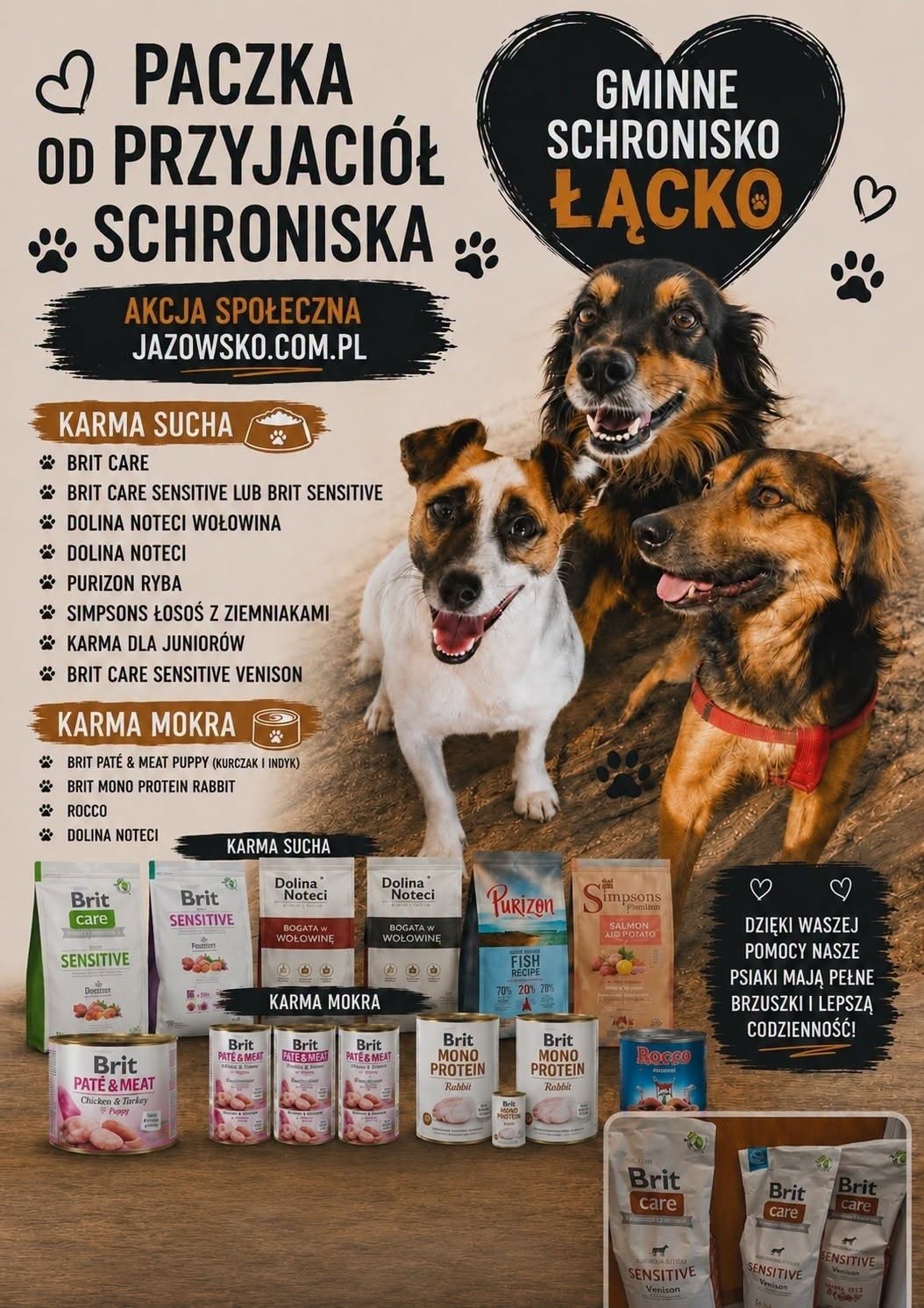 Paczka od Przyjaciół Schroniska